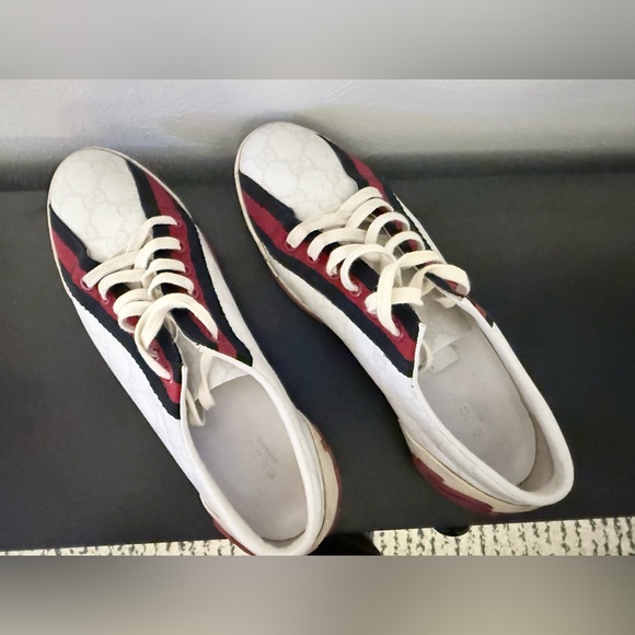 Gucci Web GG Canvas Sneakers with Script Heel - Project Pair - Picture 2 of 7